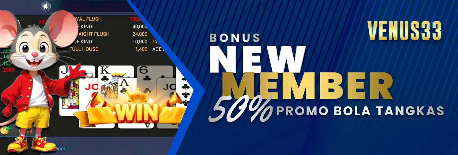 BONUS NEW MEMBER 50% BOLA TANGKAS